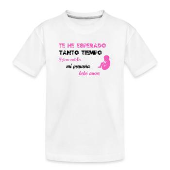 Je t'ai tant attendu PNK BLK - T-shirt bio Premium Enfant - blanc - Devant
