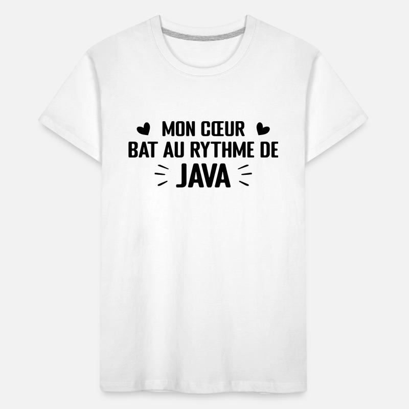 Mon Cœur Bat Au Rythme De Java T-shirt bio Premium Enfant