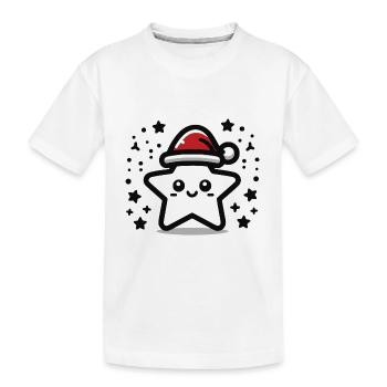 Star Cute Poinsettia - Kids' Premium Organic T-Shirt - white - Front