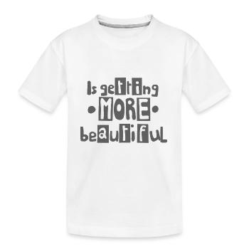 wird schöner grau - Kinder Premium Bio T-Shirt - Weiß - Vorne
