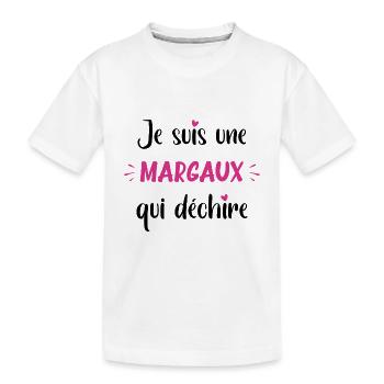 Je suis une margaux qui déchire - T-shirt bio Premium Enfant - blanc - Devant
