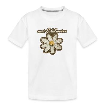 mei Edelweiss - Kinder Premium Bio T-Shirt - Weiß - Vorne