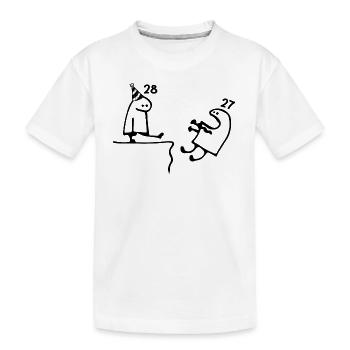 28 Jahre: Abschiedsalter 27 Jahre, Happy 28. Geburtstag - Kinder Premium Bio T-Shirt - Weiß - Vorne