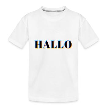 HELLO NEON - Kids' Premium Organic T-Shirt - white - Front