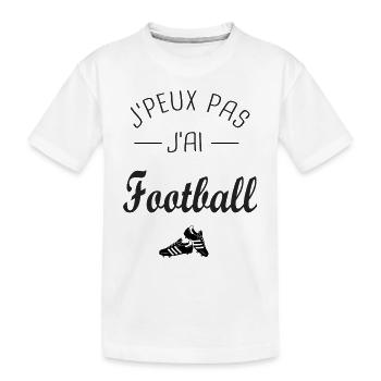 J'peux pas j ai Football joueur footballeur foot - T-shirt bio Premium Enfant - blanc - Devant