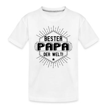 bester papa der welt - Kinder Premium Bio T-Shirt - Weiß - Vorne