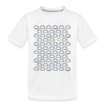 Clouds Rain Sun 1 - Kids' Premium Organic T-Shirt - white - Front