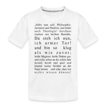 Goethes Faust - Kinder Premium Bio T-Shirt - Weiß - Vorne