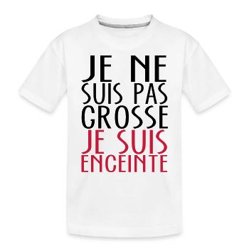 je ne suis ps grosse - T-shirt bio Premium Enfant - blanc - Devant