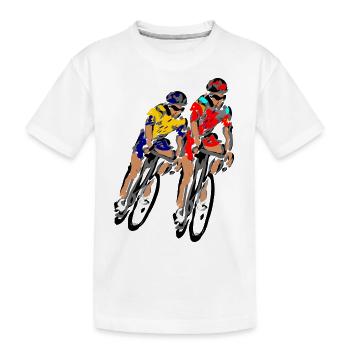 Tour Radfahrer - Kinder Premium Bio T-Shirt - Weiß - Vorne