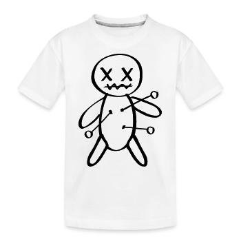 Poupée vaudou aiguille douleur - T-shirt bio Premium Enfant - blanc - Devant