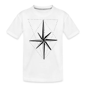 compass - Kids' Premium Organic T-Shirt - white - Front