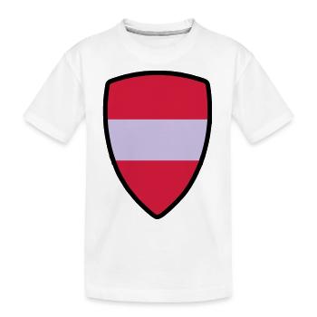 österreich fahne - Kinder Premium Bio T-Shirt - Weiß - Vorne