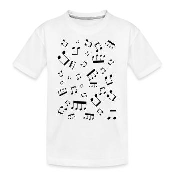 Note de Musique - T-shirt bio Premium Enfant - blanc - Devant