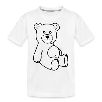 teddy_001 - Kids' Premium Organic T-Shirt - white - Front
