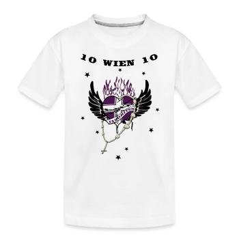Wien 10 Viola - Kinder Premium Bio T-Shirt - Weiß - Vorne