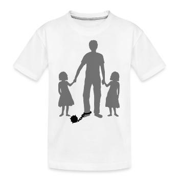 Père en captivité filles - T-shirt bio Premium Enfant - blanc - Devant