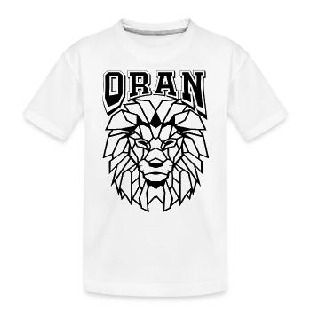Oran avec un lion en polygone - T-shirt bio Premium Enfant - blanc - Devant