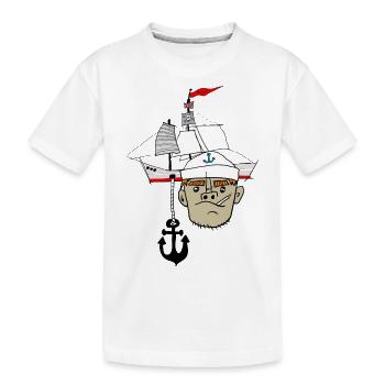 Matrose Anker Schiff - Kinder Premium Bio T-Shirt - Weiß - Vorne