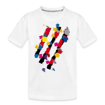 Abstrakt - Kunst Streifen Deko - Kinder Premium Bio T-Shirt - Weiß - Vorne