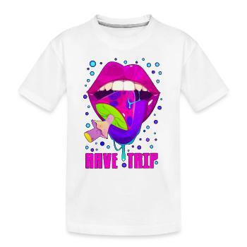 Rave Trip - Kinder Premium Bio T-Shirt - Weiß - Vorne