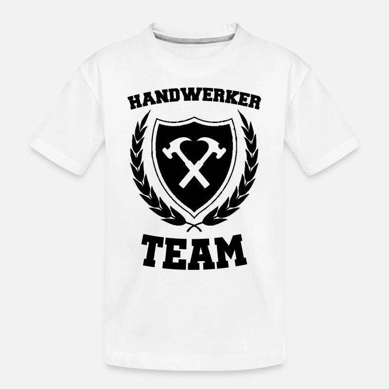 handwerker team - Kinder Premium Bio T-Shirt - Weiß