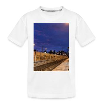 Bahnhof - Kinder Premium Bio T-Shirt - Weiß - Vorne