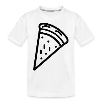 part de pizza - T-shirt bio Premium Enfant - blanc - Devant