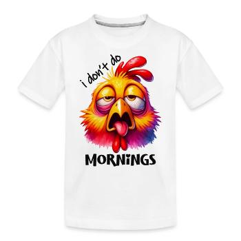 Chicken hen Colorful Farm Isolated Rooster Coffe - Kids' Premium Organic T-Shirt - white - Front
