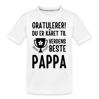Herzlichen Glückwunsch, Sie wurden zum besten Vater der Welt gewählt - Kinder Premium Bio T-Shirt - Weiß - Vorne