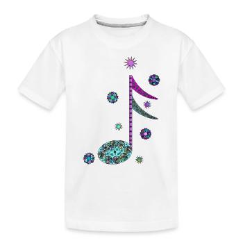 🎭 Double Croche Arlequin, Rythme et Fantaisie ! - T-shirt bio Premium Enfant - blanc - Devant