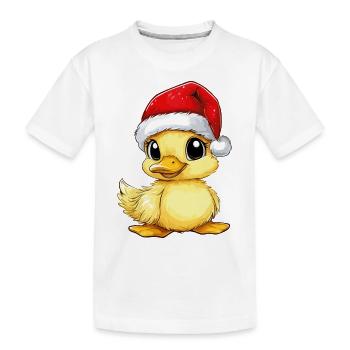 Duck Christmas Cute Cute Xmas Christmassy - Kids' Premium Organic T-Shirt - white - Front