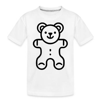 Bear - Kids' Premium Organic T-Shirt - white - Front