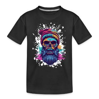 Crâne de bûcheron - T-shirt bio Premium Enfant - noir - Devant