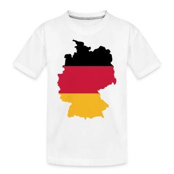 Deutschland - Kinder Premium Bio T-Shirt - Weiß - Vorne
