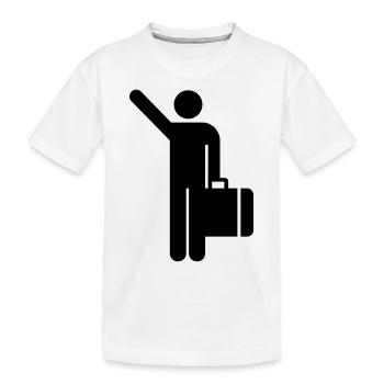 vacances,valise,voyage,aéroport,Gare ferroviaire - T-shirt bio Premium Enfant - blanc - Devant