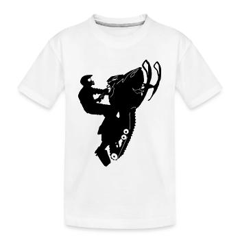 Motoneige pilote Stunts - T-shirt bio Premium Enfant - blanc - Devant