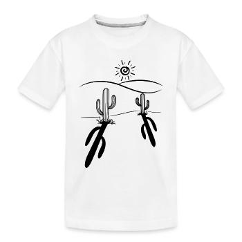 cactus romantiques - T-shirt bio Premium Enfant - blanc - Devant