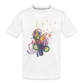 Colours of Music - Kinder Premium Bio T-Shirt - Weiß - Vorne