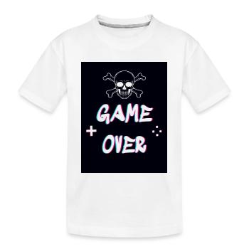 Game Over - Kinder Premium Bio T-Shirt - Weiß - Vorne