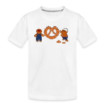 Alsace BTP Pretzel - Kids' Premium Organic T-Shirt - white - Front