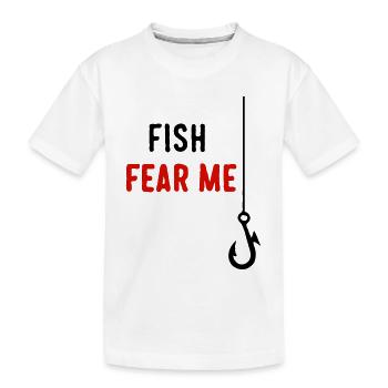 Fish Fear Me - Kids' Premium Organic T-Shirt - white - Front