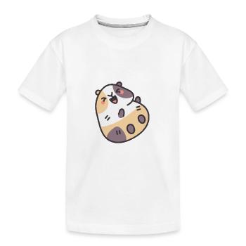 Le sympathique cochon d’Inde - T-shirt bio Premium Enfant - blanc - Devant