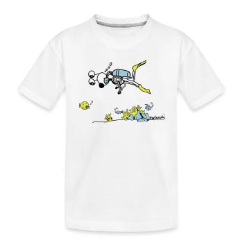Matrechi liebt tauchen - Kinder Premium Bio T-Shirt - Weiß - Vorne