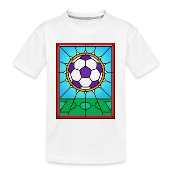 Vitrail Football Window Design - T-shirt bio Premium Enfant - blanc - Devant