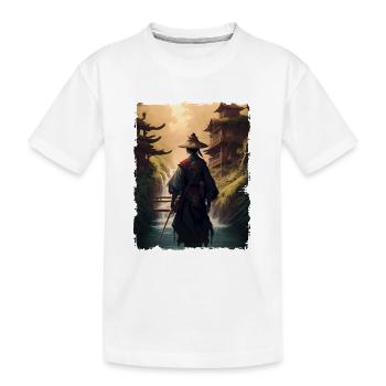 Cascade du temple japonais des samouraïs - T-shirt bio Premium Enfant - blanc - Devant