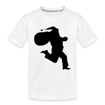 Santa Claus is running - Kinder Premium Bio T-Shirt - Weiß - Vorne