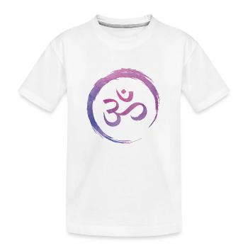 Yoga zen cercle om - T-shirt bio Premium Enfant - blanc - Devant