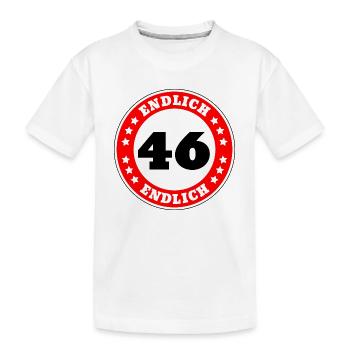Endlich 46 Geburtstag - Kinder Premium Bio T-Shirt - Weiß - Vorne