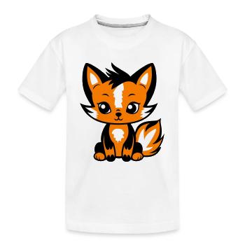 Renard Animal Bébé - T-shirt bio Premium Enfant - blanc - Devant